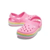 Crocband regnbue-glitter-Clogs “Pink”