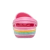 Crocband regnbue-glitter-Clogs “Pink”