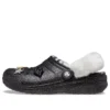Disco Classic Lined Disco Glitter Clogs “Sort Hvid”