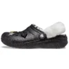 Disco Classic Lined Disco Glitter Clogs “Sort Hvid”