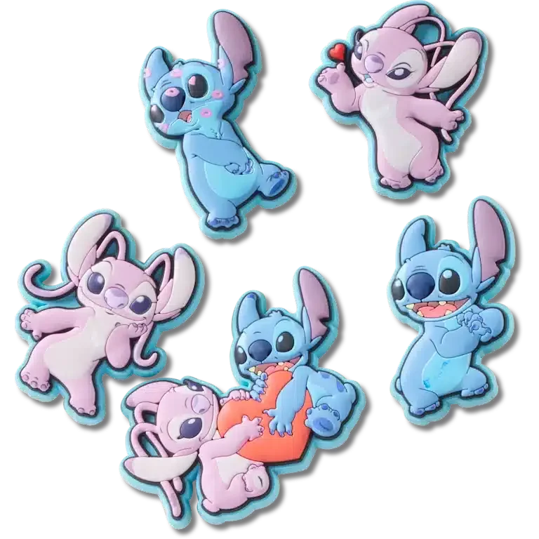 Disney Stitch & Angel 5-pak Jibbitz-skovedhæng Disney Stitch & Angel 5-pak Jibbitz-skovedhæng