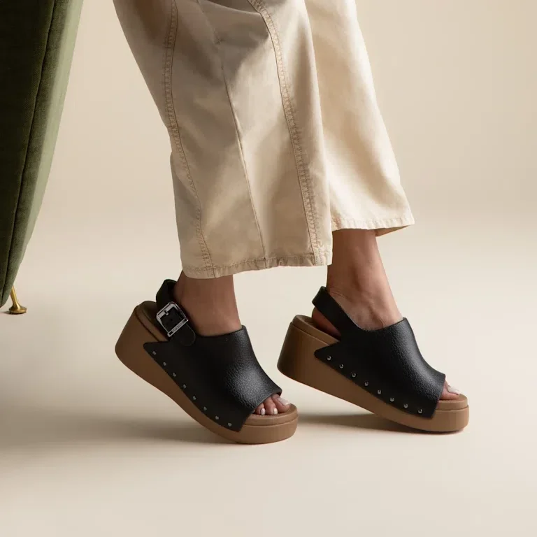 Dylan-sandaler med nitter og platform Dylan-sandaler med nitter og platform