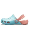 Electro Clogs med bagrem og rund tå “Blue Pink”