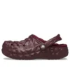 Geometriske Clogs med foring “Dark Cherry”