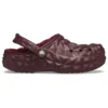 Geometriske Clogs med foring “Dark Cherry”