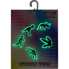 Glow in the Dark Dino 5-pak Jibbitz-skovedhæng
