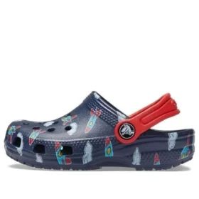 Ikoniske, lette Clogs med ankelremme “Blue Red”