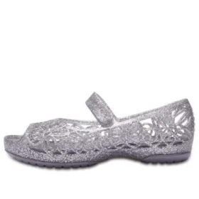 Isabella Glitter Peep Toe-sandaler “Silver”