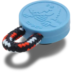 Jibbitz-vedhæng med blå paracord-løkke