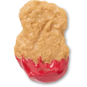 Jibbitz-vedhæng med kyllingnugget dyppet i ketchup