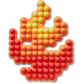 Jibbitz-vedhæng med perler i form af en flamme