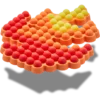 Jibbitz-vedhæng med perler i form af en flamme