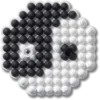 Jibbitz-vedhæng med perler i Ying og Yang-design