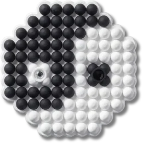 Jibbitz-vedhæng med perler i Ying og Yang-design