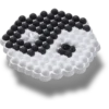 Jibbitz-vedhæng med perler i Ying og Yang-design