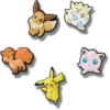 Jibbitz-vedhæng med Pokémon-figurer (5 stk.)