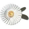 Jibbitz-vedhæng med sølvfarvet blomst med pailletter