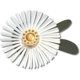 Jibbitz-vedhæng med sølvfarvet blomst med pailletter