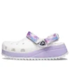 Klassiske, afslappede unisex-sandaler i hvid og lilla “White Purple”