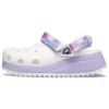 Klassiske, afslappede unisex-sandaler i hvid og lilla “White Purple”