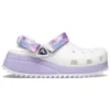 Klassiske, afslappede unisex-sandaler i hvid og lilla “White Purple”