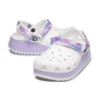 Klassiske, afslappede unisex-sandaler i hvid og lilla “White Purple”