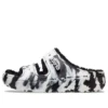 Klassiske Cozzzy-sandaler med marmorering “Black White”