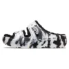 Klassiske Cozzzy-sandaler med marmorering “Black White”