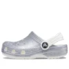 Klassiske glitter-sandaler “Silver White”