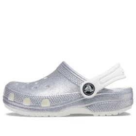 Klassiske glitter-sandaler “Silver White”