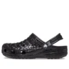 Klassiske Metallic Crocskin Clogs “Black”