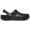 Klassiske Metallic Crocskin Clogs “Black”