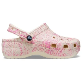 Klassiske platform-Clogs med slangemønster “Pink”
