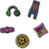Level up Gamer 5-pak Jibbitz-vedhæng