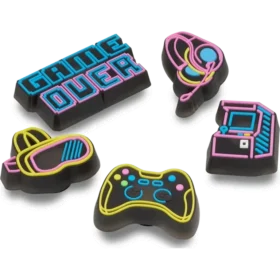 Lights up Neon Gamer 5-pak Jibbitz-vedhæng