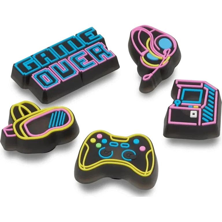 Lights up Neon Gamer 5-pak Jibbitz-vedhæng Lights up Neon Gamer 5-pak Jibbitz-vedhæng