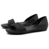 Lina Embellished D’Orsay-flade sko “sort”