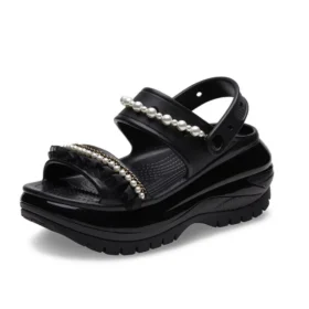 Mega Crush Pearl Ruffle-sandaler “Black”
