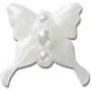 Meta Jelly White Butterfly Jibbitz™-vedhæng