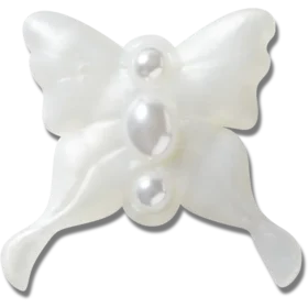 Meta Jelly White Butterfly Jibbitz™-vedhæng