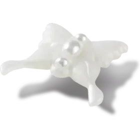 Meta Jelly White Butterfly Jibbitz™-vedhæng