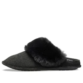 Mule-pels-hjemmesko “Black”