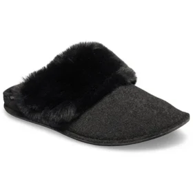 Mule-pels-hjemmesko “Black”