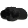 Mule-pels-hjemmesko “Black”