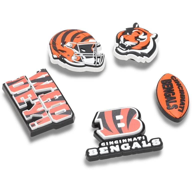 NFL Cincinnati Bengals 5-pak Jibbitz-skovedhæng NFL Cincinnati Bengals 5-pak Jibbitz-skovedhæng