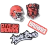 NFL Cleveland Browns 5-pak Jibbitz-sko-vedhæng NFL Cleveland Browns 5-pak Jibbitz-sko-vedhæng