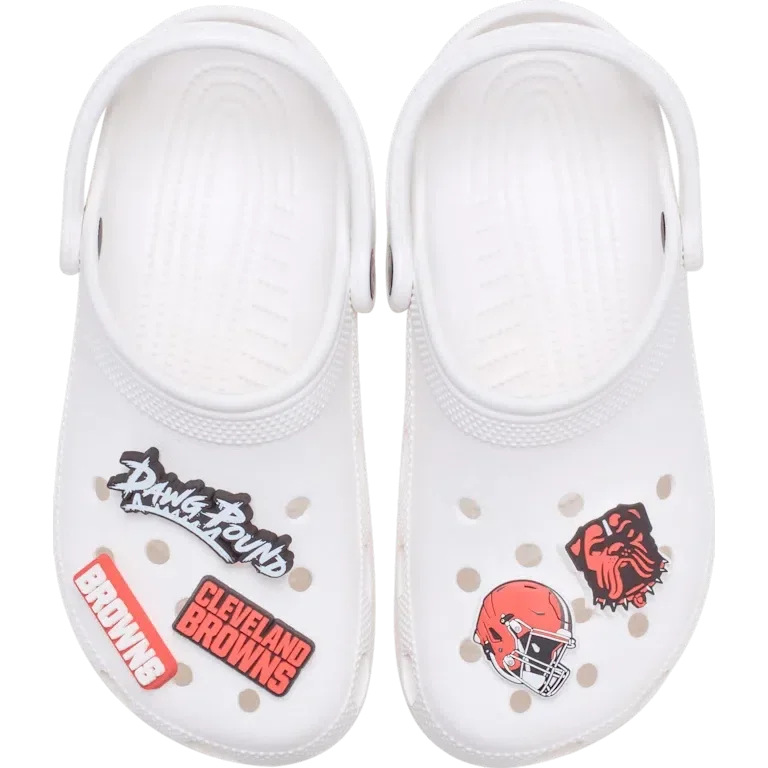 NFL Cleveland Browns 5-pak Jibbitz-sko-vedhæng NFL Cleveland Browns 5-pak Jibbitz-sko-vedhæng