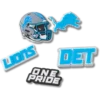 NFL Detroit Lions 5-pak Jibbitz-skovedhæng NFL Detroit Lions 5-pak Jibbitz-skovedhæng