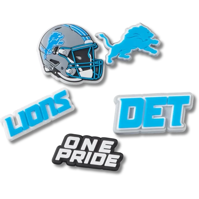 NFL Detroit Lions 5-pak Jibbitz-skovedhæng NFL Detroit Lions 5-pak Jibbitz-skovedhæng