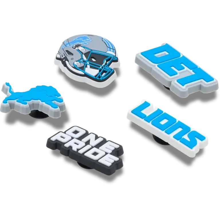 NFL Detroit Lions 5-pak Jibbitz-skovedhæng NFL Detroit Lions 5-pak Jibbitz-skovedhæng